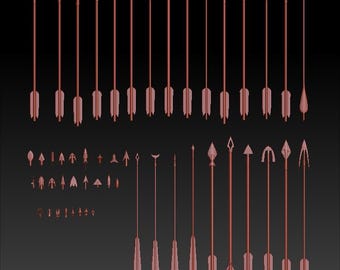 Arrow and Bow 3D Models: Cosplay STL File (Digital Download)