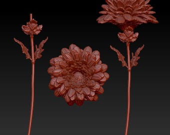 Modelo de crisantemo/archivo STL para impresiones 3D