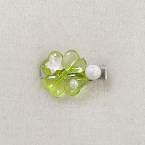 i’m so lucky lucky | kawaii cute charm hair clip clover drop dangle star heart bow pearl flower simple trinket