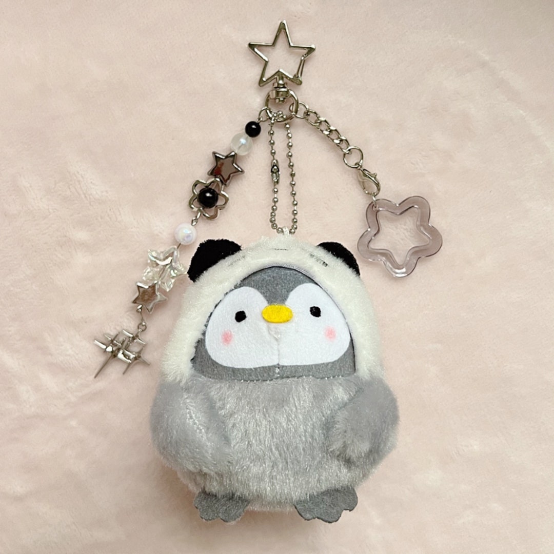 Panda Penguin Star Kawaii Pearl Star Plush Keychain - Etsy
