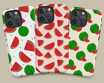 Watermelon Fruit Phone Case for iPhone 17 16 15 14 13 Pro Max, Cute Tropical Fruit Design Protective Cover for Samsung Galaxy S23 S24 S25