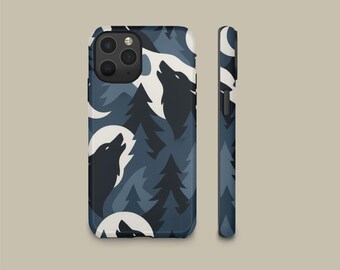 Abstract Wolf Phone Case for iPhone 17 16 15 14 13 Pro Max, Wolf Gifts Phone Case for Samsung Galaxy S23 S24 S25, Animal Phone Case