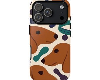 Dog Phone Case for iPhone 17 16 15 14 13 Pro Max, Dachshund Phone Case, Dog Lover Gift, Dog Owner Gift, Kawaii Phone Case, Dog Mom Dad Gift