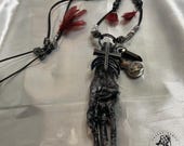 Voodoo Magic Talisman, Monkey Paw, Hoodoo Oddity, Spiritual Protection Luck Pendant