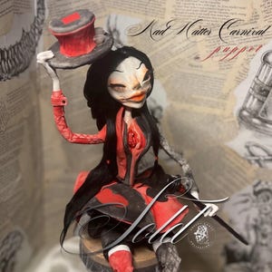 SOLD, DISPLAY of Oddity Creepy Puppet Doll, Horror Clown, Sculpture for Custom Orders