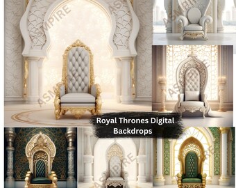 Royal Throne Chair Digital Backdrops, Photography Backdrop, Maternity Backdrop Overlays, Luxury Armchair Background, Photoshop Overlays,