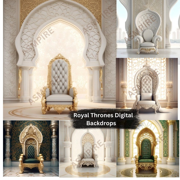 Royal Throne Chair Digital Backdrops, Photography Backdrop, Maternity Backdrop Overlays, Luxury Armchair Background, Photoshop Overlays,