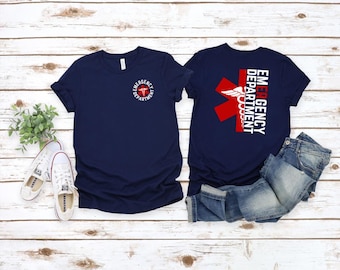 Emergency Room Department Tech EDT ERT RN Nurse Registered Nurse Tech Healthcare Mens Male Female Womens Caduceus T-shirt