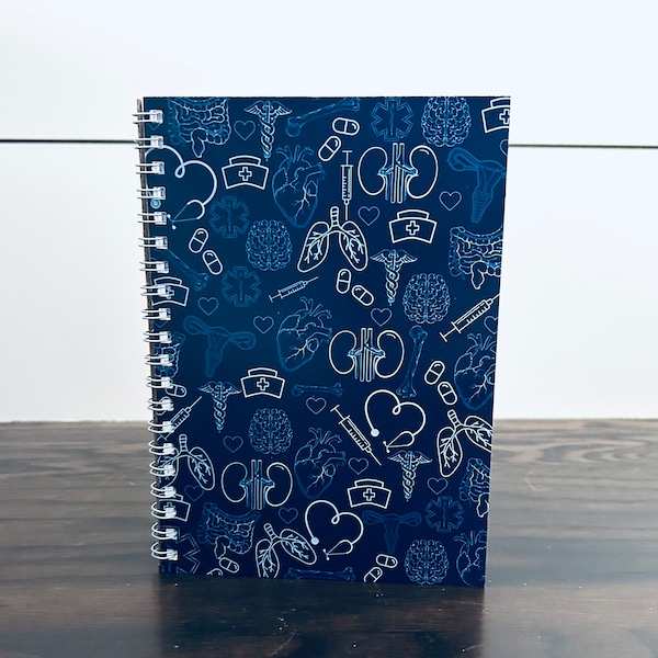 Blue Medical Nurse Nursing Student Gift Pocket Notebook Journal