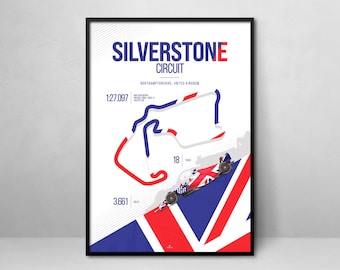Silverstone Circuit F1 Poster: British Grand Prix Wall Art (Digital Download)