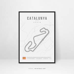 Formula 1 Catalunya Poster: Spanish Grand Prix Track Art (Digital Download)