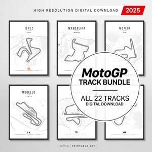 2025 MotoGP Race Track Poster Bundle: 22 Circuits (Digital Download)