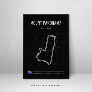 Mount Panorama Racing Circuit Digital Print, Bathurst Australia