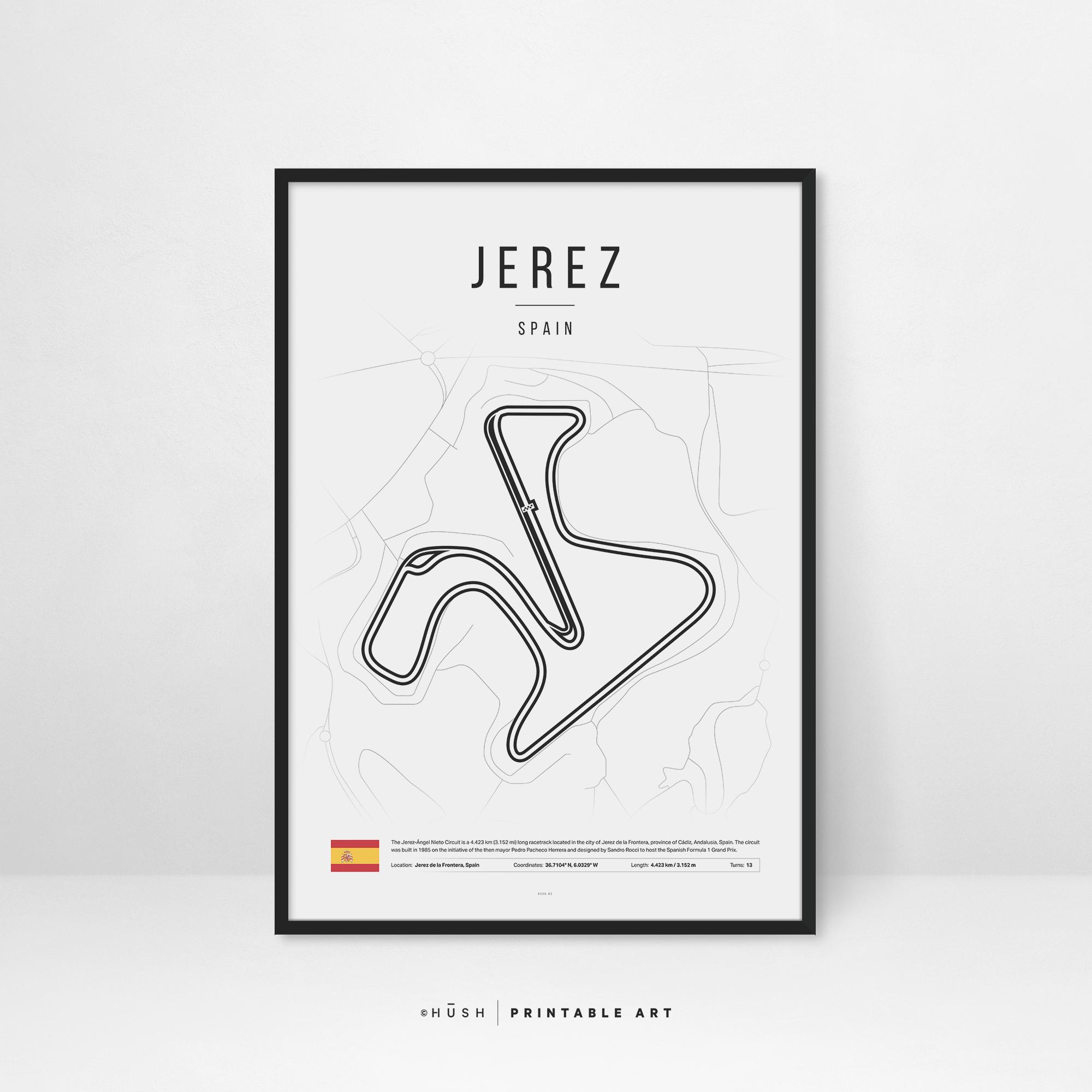 Circuito De Jerez Race Track Poster: Spanish Grand Prix Art (digital  Download) - Etsy, image size:2000x2000