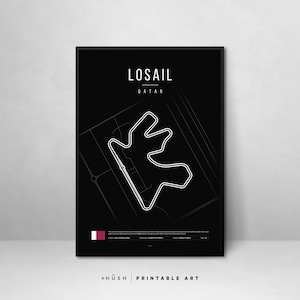 F1 Qatar Poster: Losail International Circuit Wall Art (Digital Download)