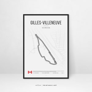 Formula 1 Canada. Gilles-Villeneuve Circuit Printable Wall Art Decor. Canadian GP F1 Poster. Digital Print.