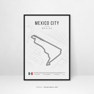 Mexico City Grand Prix Track Art: F1 Racing Poster (Digital Download)