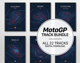 2025年MotoGPレーストラックポスターセット：22サーキット（デジタルダウンロード）