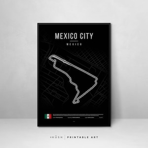Formel 1 Mexico City Grandprix druckbare Wandkunst-Dekor. Geschenk zum Vatertag. F1 Poster. Digitaler Download.
