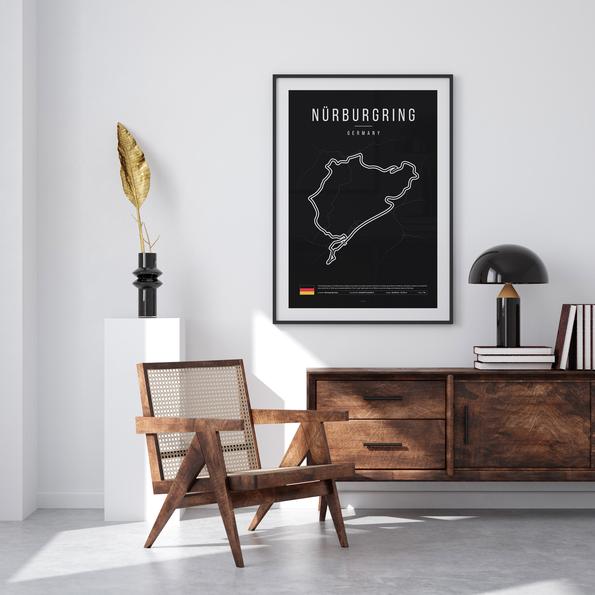 Wee Blue Coo Grand Prix Nurburgring Motor Sport Art Print - 12x16 Inch Poster Wall Decor