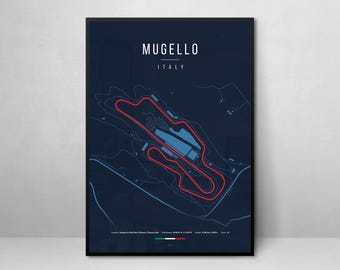 ムジェロ・サーキットのポスター：MotoGPレーシングトラックアート（デジタルダウンロード）