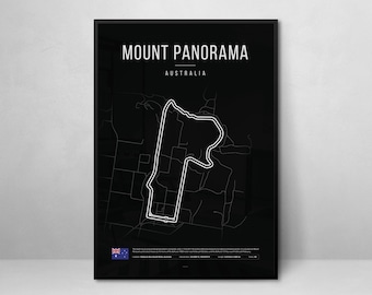 Mount Panorama Racing Circuit Digital Print, Bathurst Australia