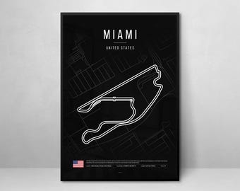 Impresión de Fórmula 1 en Miami: Arte de pista de F1 (Descarga digital)