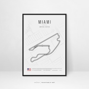 Formula 1 Miami Grand Prix Poster. The perfect F1 gift. Miami Grand Prix Digital F1 Poster Download.