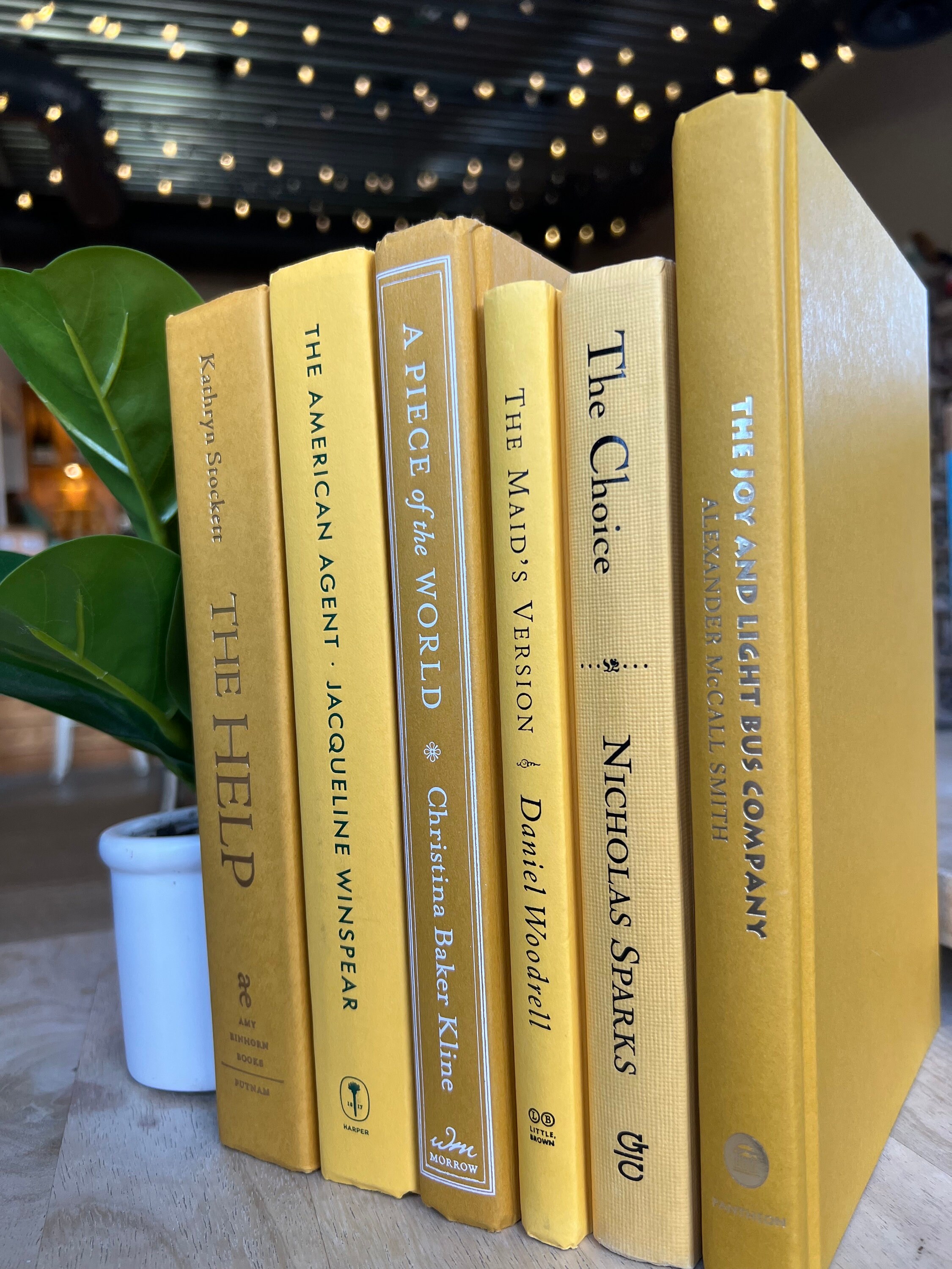 Yellow and Gold Decorative Book Bundles Bright Yellow and Etsy