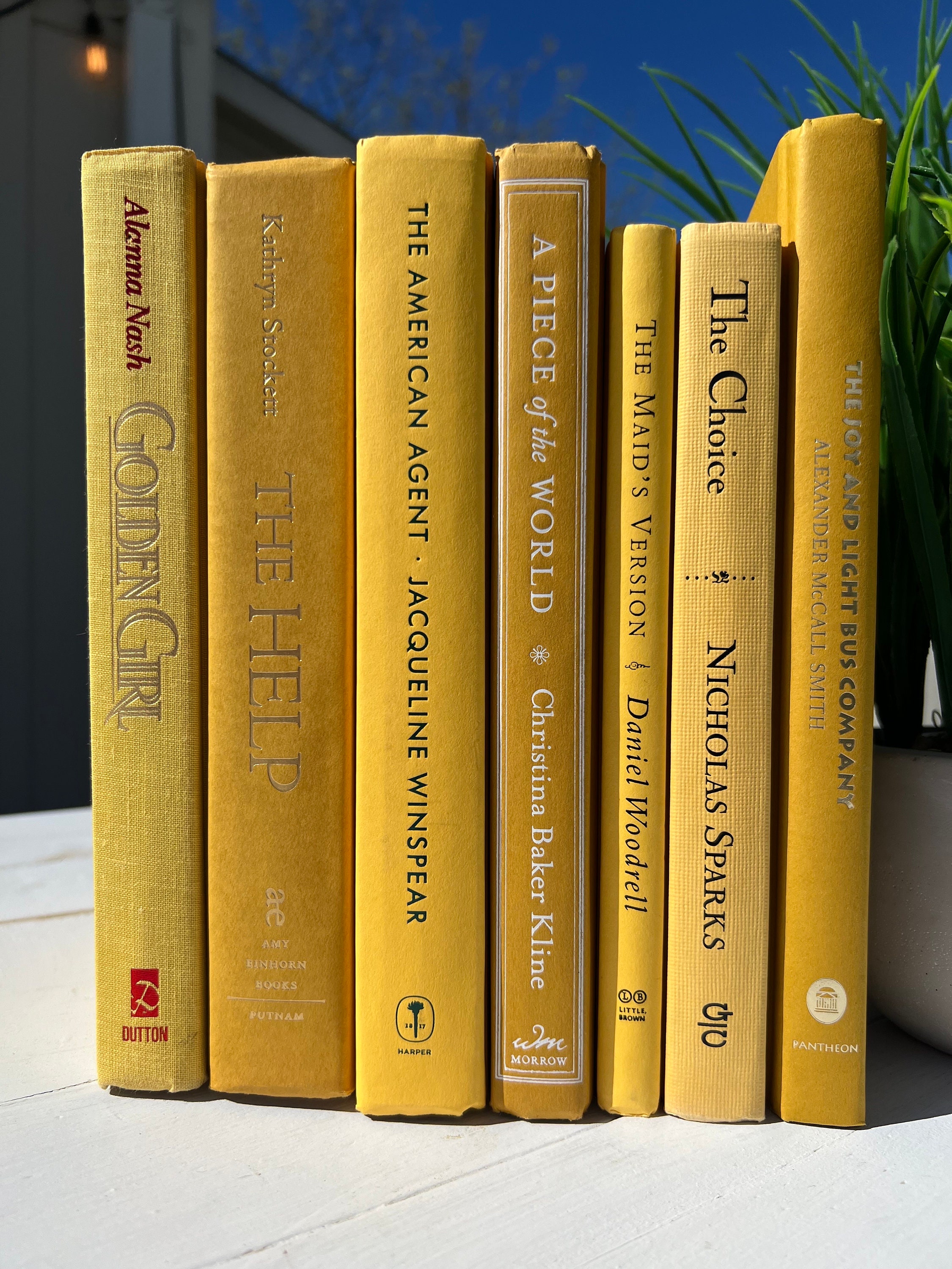 Yellow and Gold Decorative Book Bundles Bright Yellow and Etsy