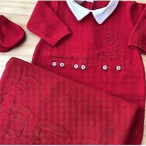 Baby gebreide pasgeboren romper primera puesta babyjongen gebreide kledingin pasgeboren outfit thuiskomst outfit footie baby fotoshoot baby kerstcadeau