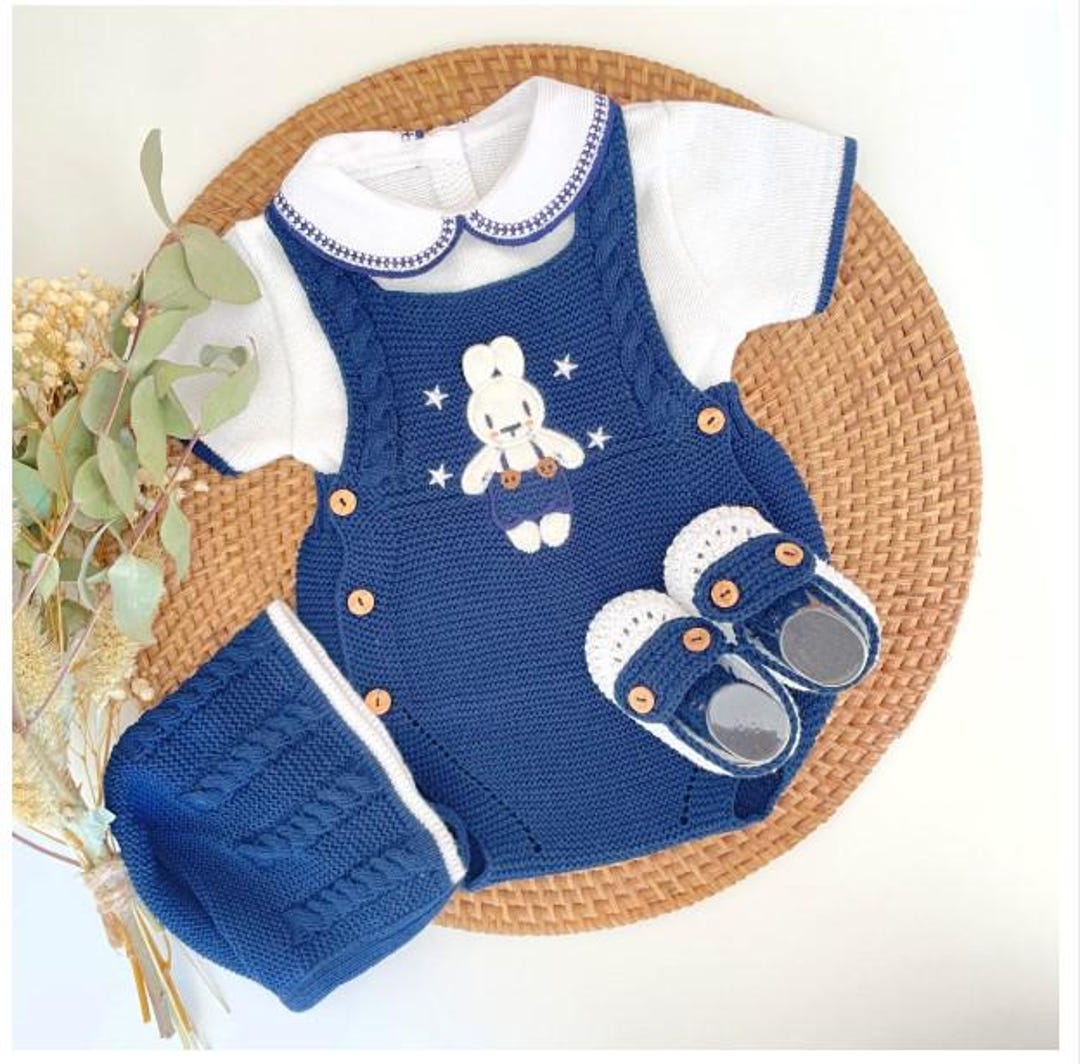 Conjunto de verão espanhol para recém-nascidos, malha peto primera