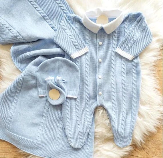 Going Home Outfit Baby Boy Knitted Coming Home Outfit Spanish