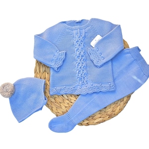 Newborn Boy knitted outfit Baby Boy clothing Baby knitted outfit footed knit outfit Newborn Take me home Outfit Newborn Coming Home Outfit