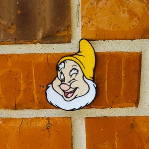 Happy Dwarf 2.74&quot; x 3.25&quot; Snow White  Disneyland Disney Parks Resorts Iron On Embroidered Patch Applique