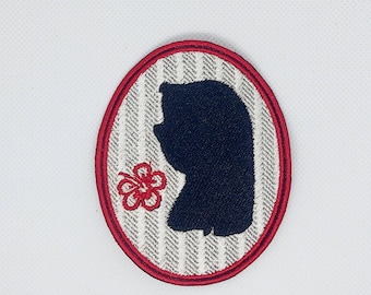 Lilo und Stitch Lilo Silhouette 3.04 "x 3.73" Disneyland Disney Parks Urlaubsorte Aufnäher Aufnäher Applikation