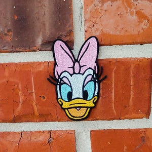 Daisy Duck 2.74&quot; x 3.61&quot; Disneyland Disney Parks Resorts Iron On Embroidered Patch Applique