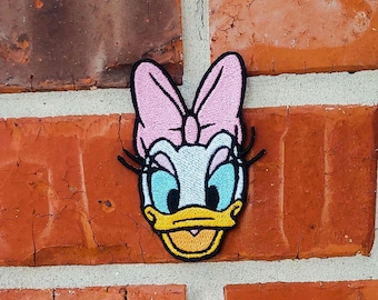 Daisy Duck 2.74&quot; x 3.61&quot; Disneyland Disney Parks Resorts Iron On Embroidered Patch Applique