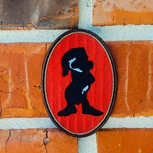 Grumpy Dwarf Silhouette 2.78&quot; x 3.91&quot; Snow White Disneyland Disney Parks Resorts Iron On Embroidered Patch Applique
