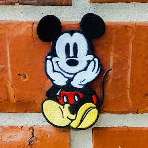 Mickey Mouse Classic 2.09&quot; x 3.38&quot; Disneyland Disney Parks Resorts Iron On Embroidered Patch Applique