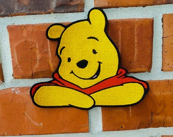 BIG 6 Inch Winnie-the-Pooh Disneyland Disney Parks Resorts Iron On Embroidered Patch Applique