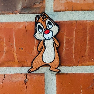 Dale Confused 2.00" x 3.50" Chip and Dale Rescue Rangers Disneyland Disney Parks Resorts Iron On Embroidered Patch Applique