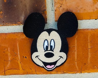 BIG 6 Inch Mickey Mouse Disneyland Disney Parks Resorts Iron On Embroidered Patch Applique