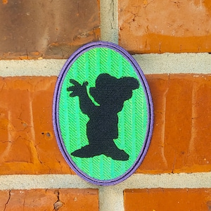 Dopey Dwarf Silhouette 2.78&quot; x 3.90&quot; Snow White Disneyland Disney Parks Resorts Iron On Embroidered Patch Applique