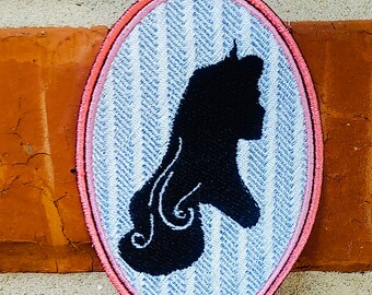 Aurora Briar Rose Silhouette 2.85" x 3.93" Sleeping Beauty Disneyland Disney Parks Resorts Iron On Embroidered Patch Applique