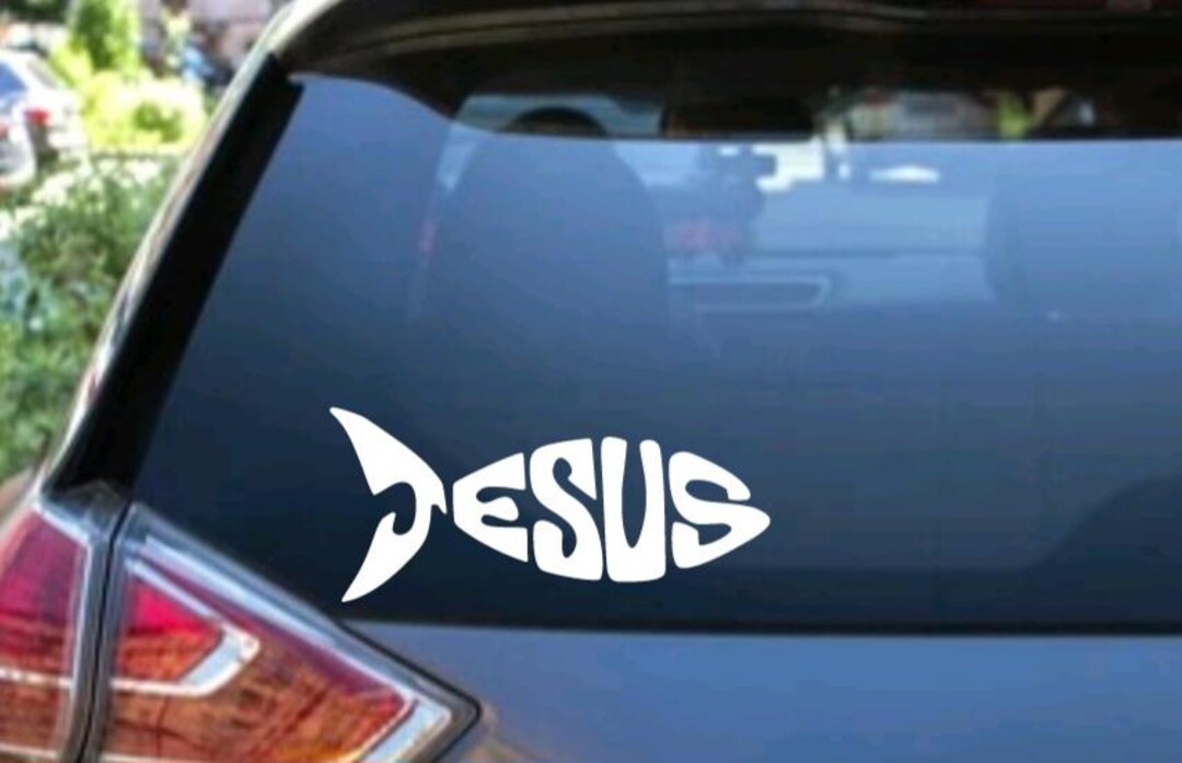 Jesus Fish Bible Decal Car Window, Mirror, Bumper, Boat, Tumbler ...
