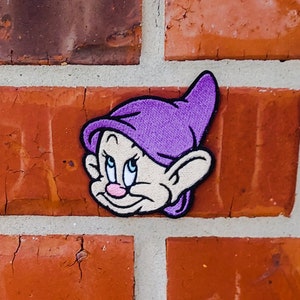 Dopey Dwarf 2.88&quot; x 3.32&quot; Snow White Disneyland Disney Parks Resorts Iron On Embroidered Patch Applique
