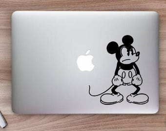 Calcomanía de vinilo de Mickey Mouse molesto de Disney para ventana de coche, portátil, vaso, espejo, parachoques, pegatina.