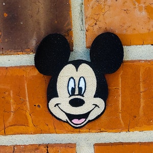 Mickey Mouse 3.38&quot; x 3.50&quot; Disneyland Disney Parks Resorts Iron On Embroidered Patch Applique