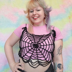Spider Web crop - Crochet Pattern PDF